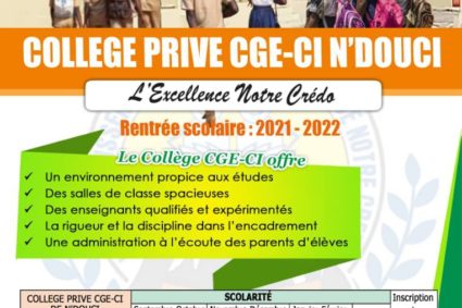 Ouverture du Collège Privé CGE-CI N’Douci